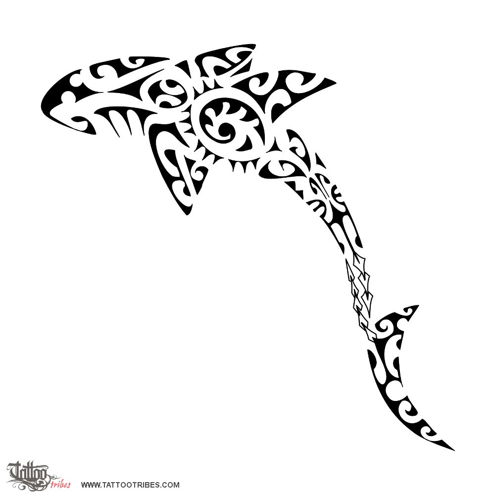 Polynesian Shark Tattoo Vector Redrawn Stock Vector Royalty Free  2034920660  Shutterstock