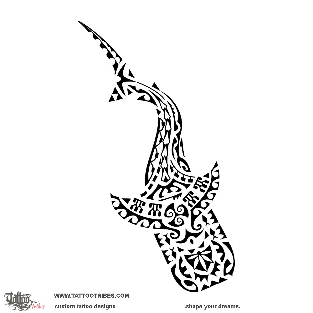 Vector Shark Polynesian Tattoo Stock Clipart  RoyaltyFree  FreeImages