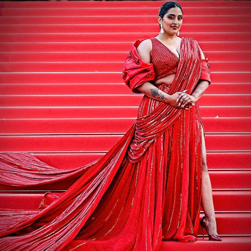 During Cannes Film Festival Raja Kumari, graced the red carpet in collaboration with renowned designer Manish Malhotra via 360 MAGAZINE.