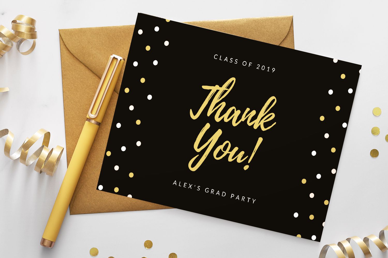 Graduation Card Thank You Template