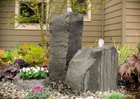 Image Cascade Double Fountain Kit w/ Accent Planter