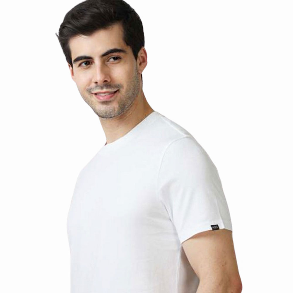 MARKS & SPENCERS ROUND NECK WHITE T-SHIRT - COTTON PLAIN