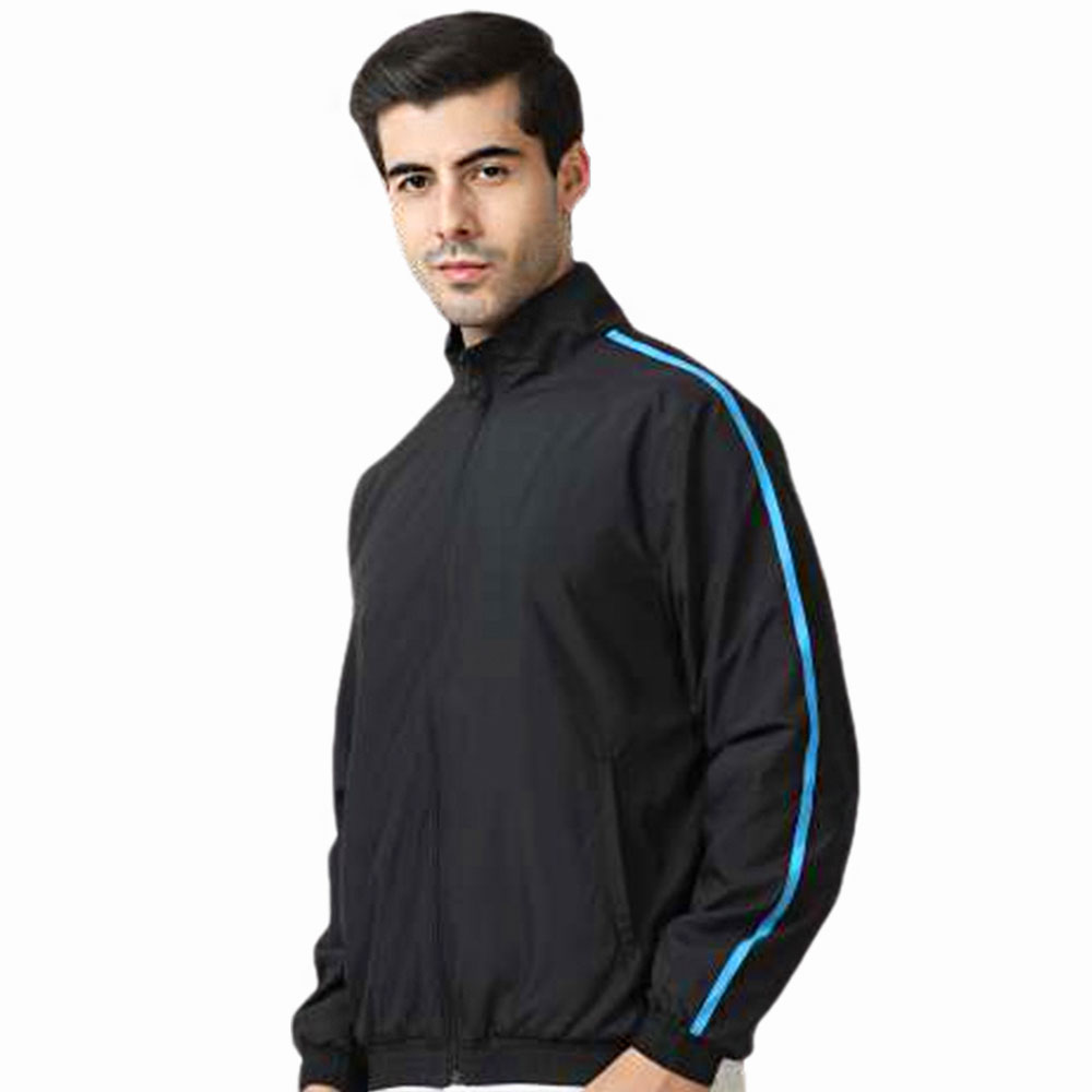 MARKS & SPENCERS ACTIVE WEAR BLACK/BLUE JACKET - POLYESTER