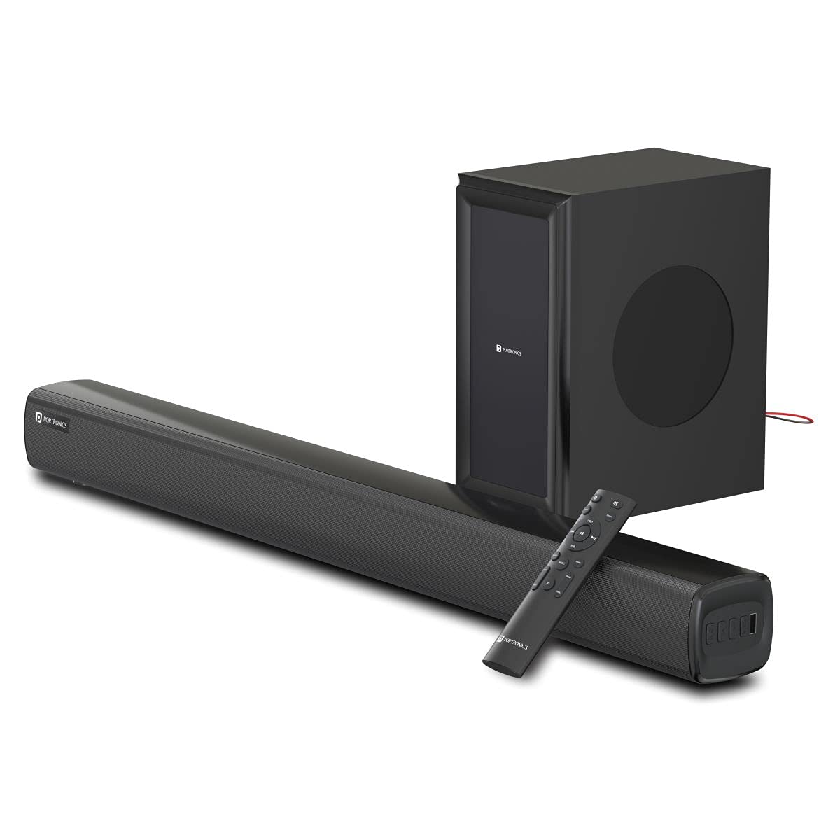 Portronics Pure Sound 101- Soundbar with Wired Subwoofer, Bluetooth, and HDMI