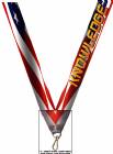 7/8" x 32" USA Graphic Knowledge Neck Ribbon w/ Snap Clip