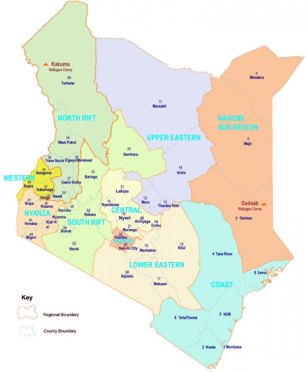 The Administrative Counties Of Kenya Adapted From Geocurrents Maps Images