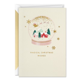 Snow Globe Premium Papercraft Christmas Greeting Card