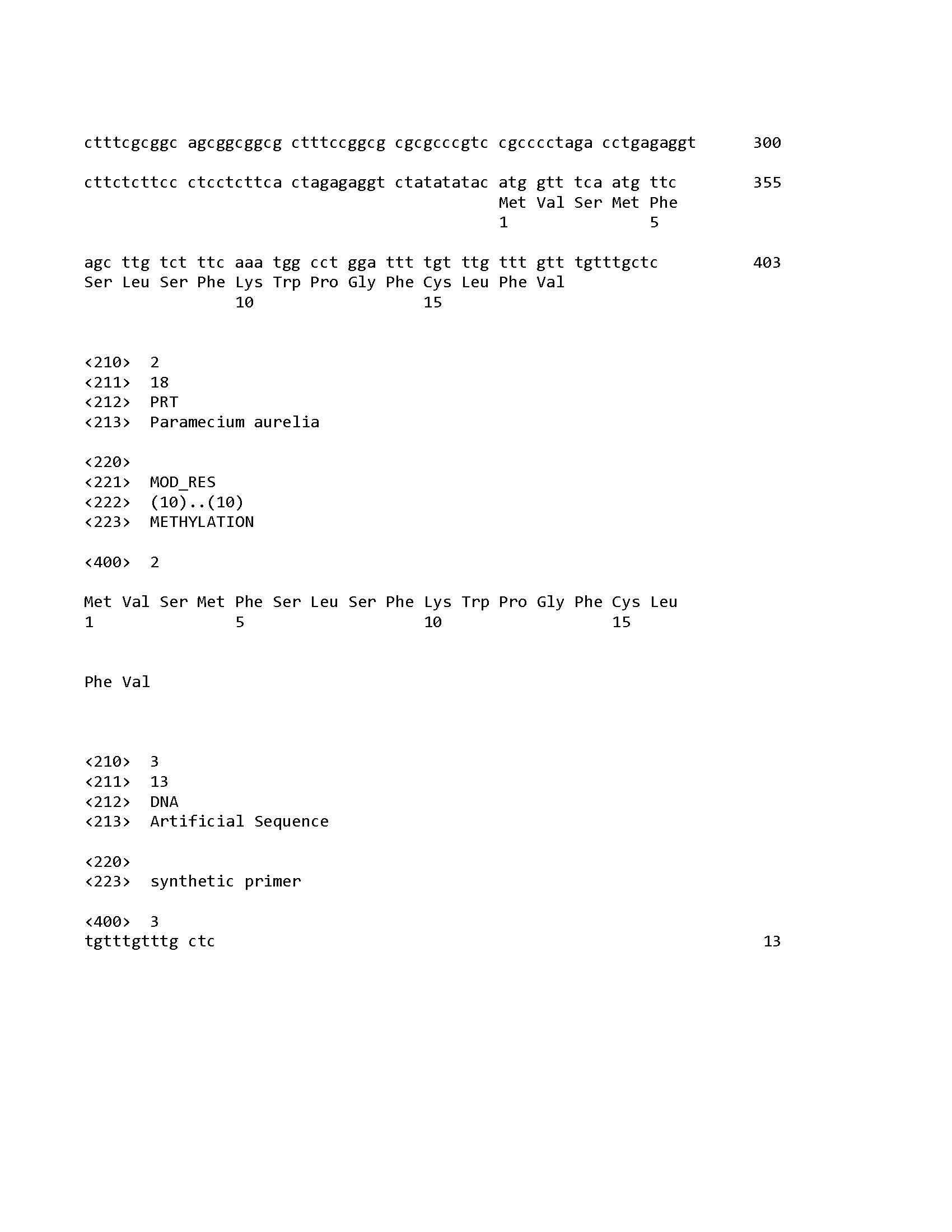 23-Sample Sequence Listing