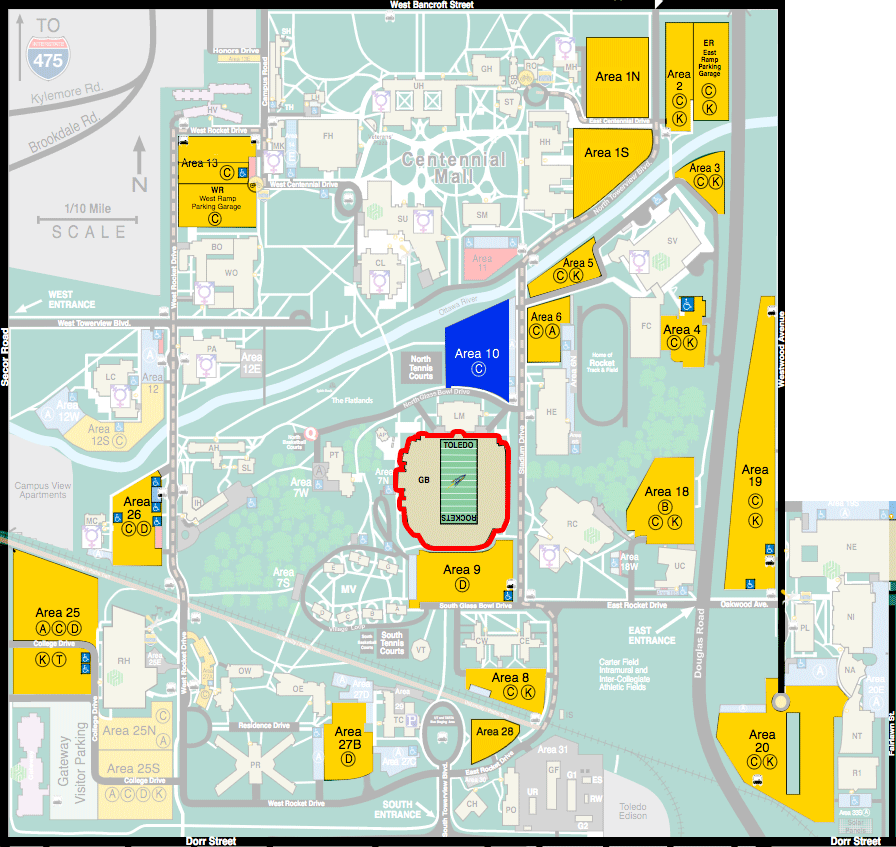 University Toledo Campus Map