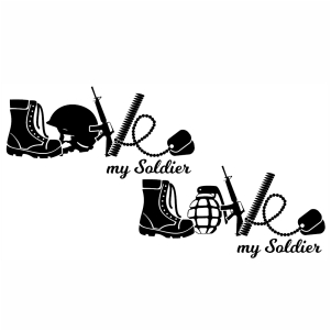 Love My Soldier vector file