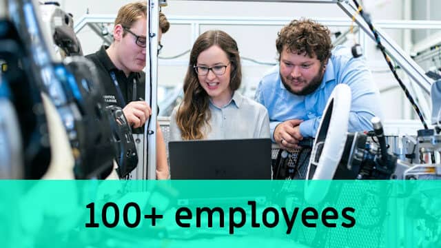 for 100 employees or more