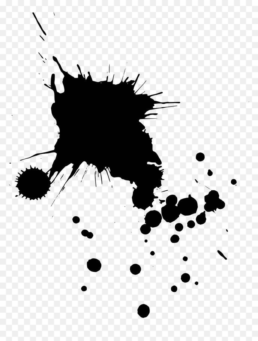 Ink Spill Png, Transparent Png - ink splatter png