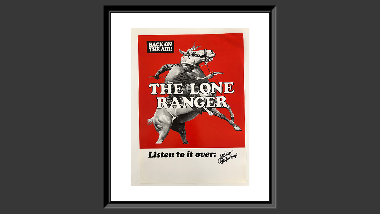 0 THE LONE RANGER JOHN HART SIGNED ORIGINAL RADIO POSTER For Sale at ...