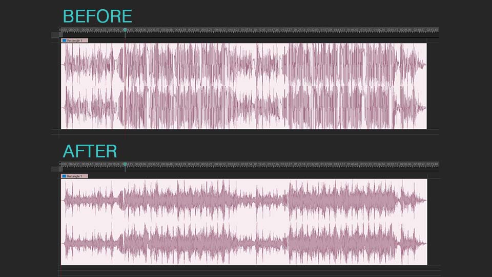 Forma de onda de audio mejorada en la línea de tiempo de VSDC