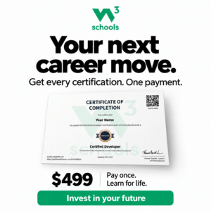 W3Schools Full Access - your next career move