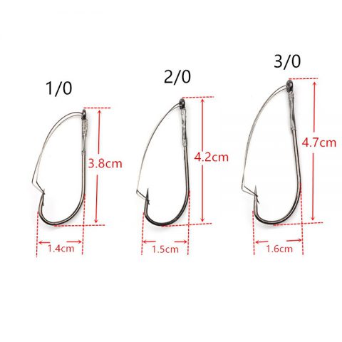 Weedless hooks size image