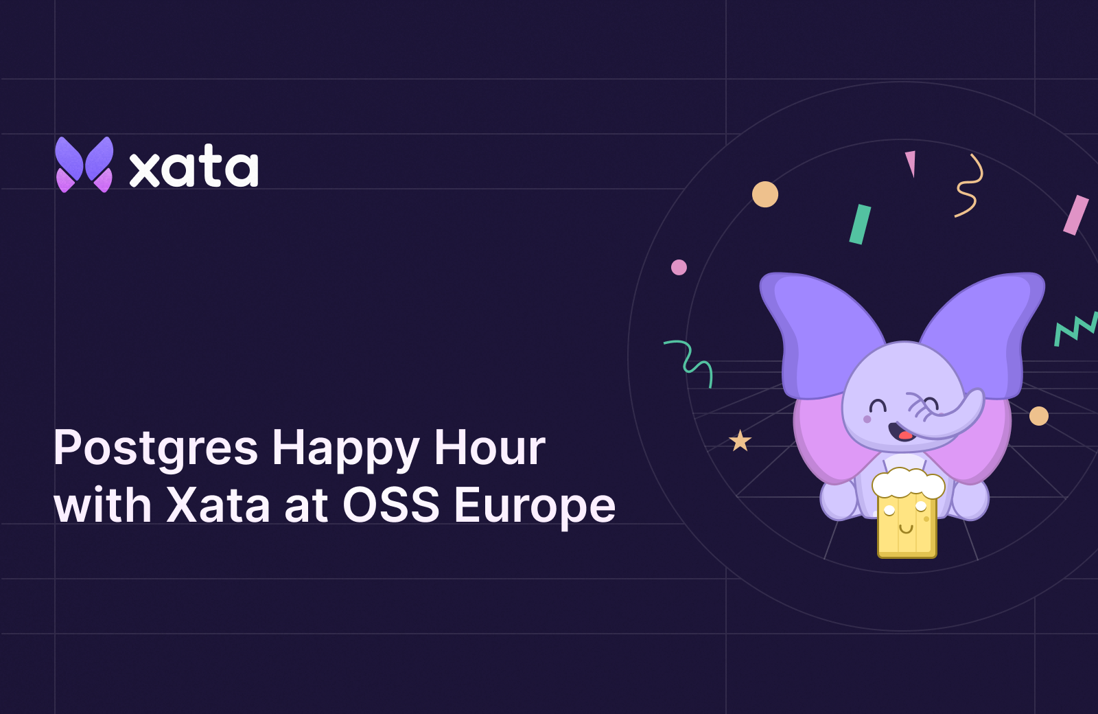 Postgres Happy Hour with Xata at Open Source Summit Europe