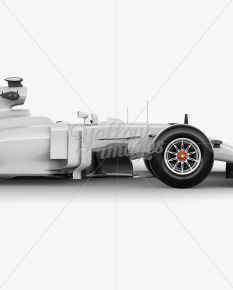 2017 Formula 1 Car Mockup - Right View