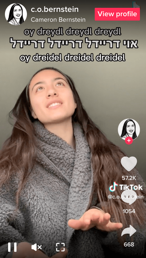 Yiddish song sung on TiktoK