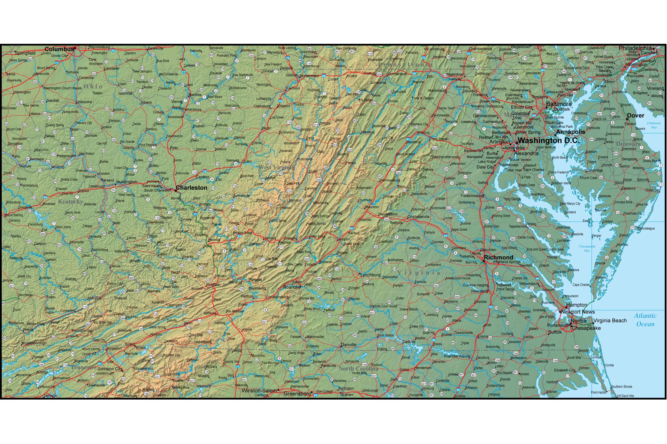 Southern Virginia Map