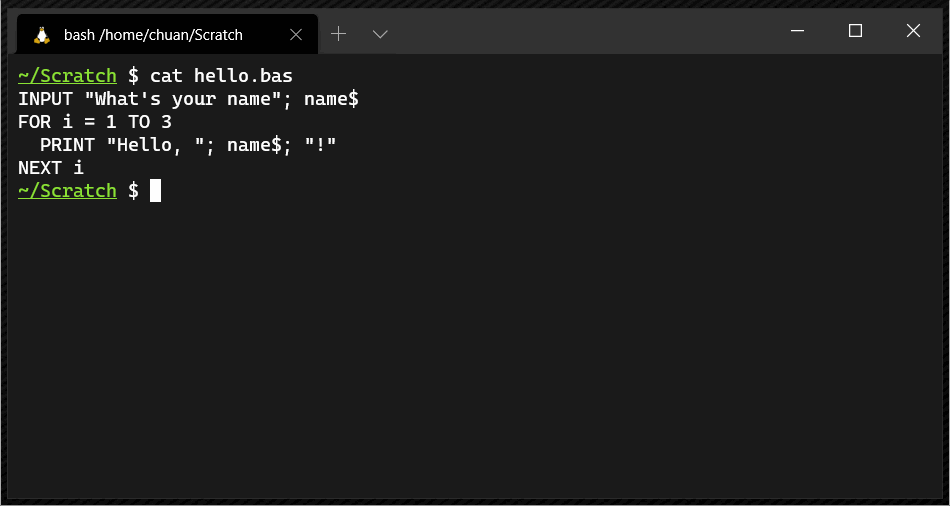 Compiling and running a simple program