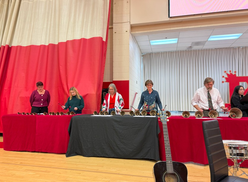 Our amazing staff is playing the handbells!