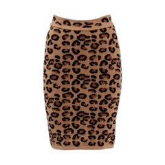 Alaia Leopard Print Knit Pencil Skirt, Fall-Winter 1991-1992