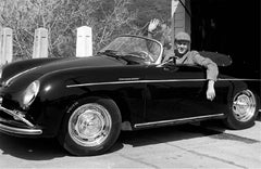 Steve McQueen in his Porsche, Los Angeles, California, 1960