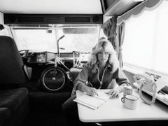 Farrah Fawcett writing in her journal, 1976 by Julian Wasser