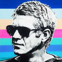 Steve McQueen Icon III /// Contemporary Pop Street Art Portrait Actor Sunglasses