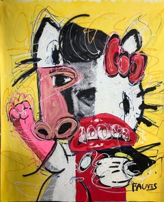 "Hello Dean" (James Dean) Pop Art Painting 67 x 54 inch by John Paul Fauves