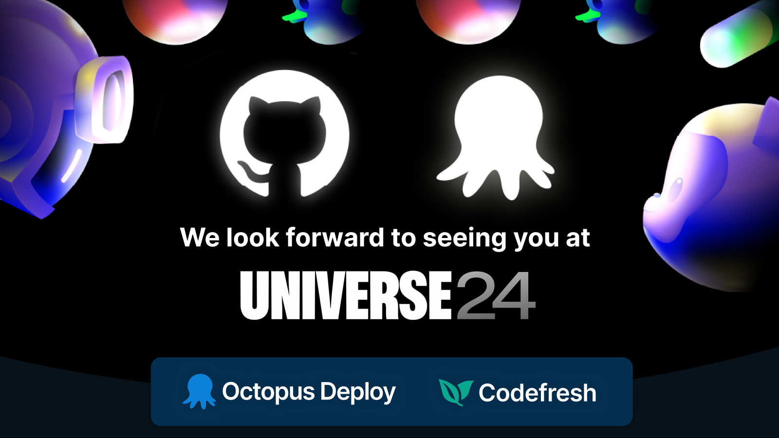 A promotional image for GitHub Universe 2024.