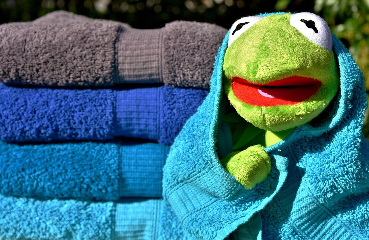 Kermit Towels Blue