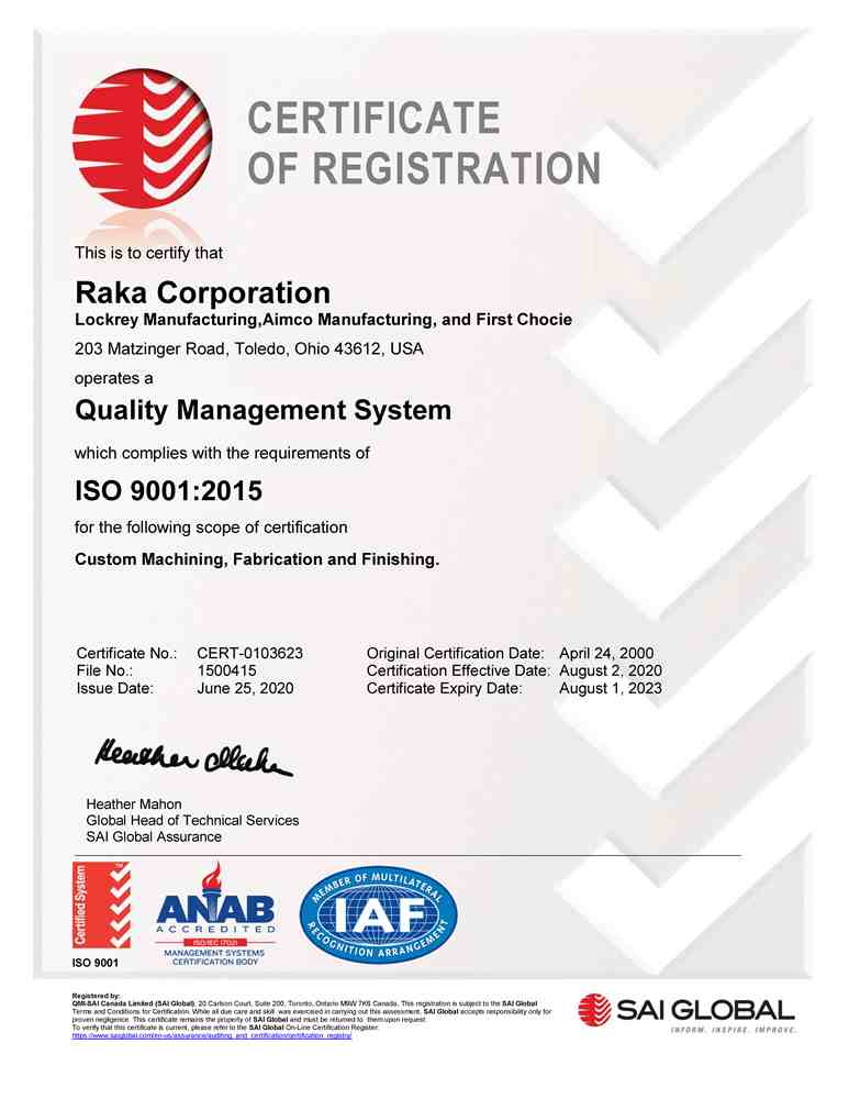 ISO 9001: 2015 Certified