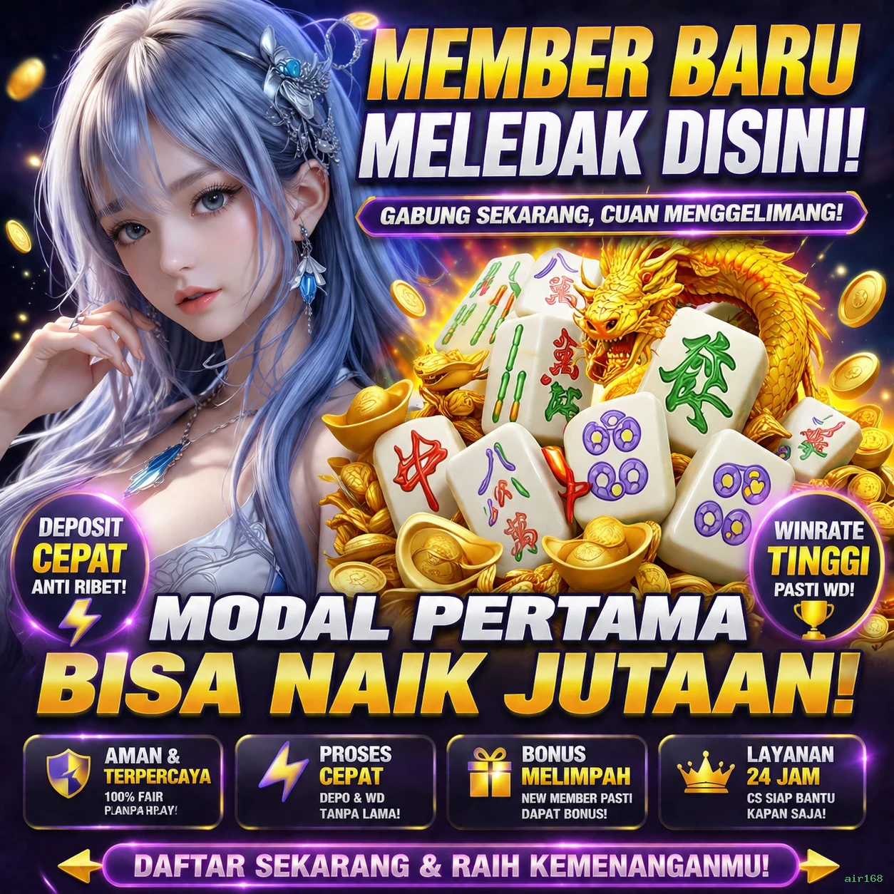 air168 Bonus Menarik