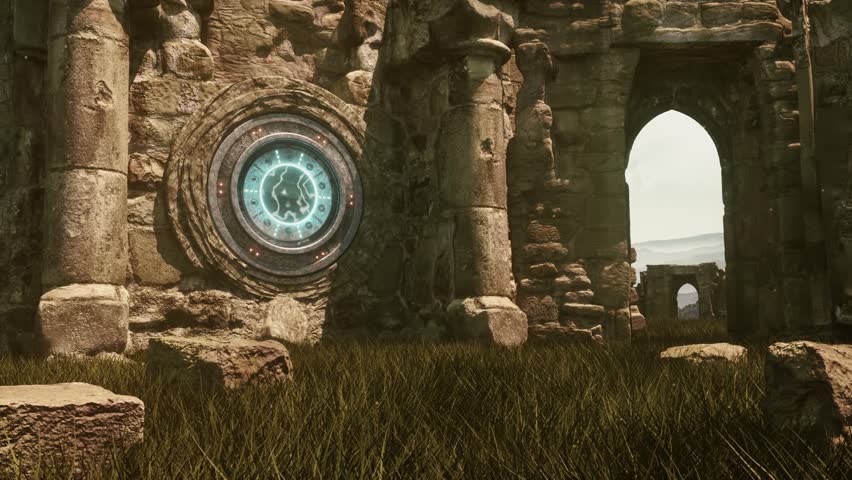 Ancient Ruins of a Stargate - Epic Fantasy Landscape Loop Background