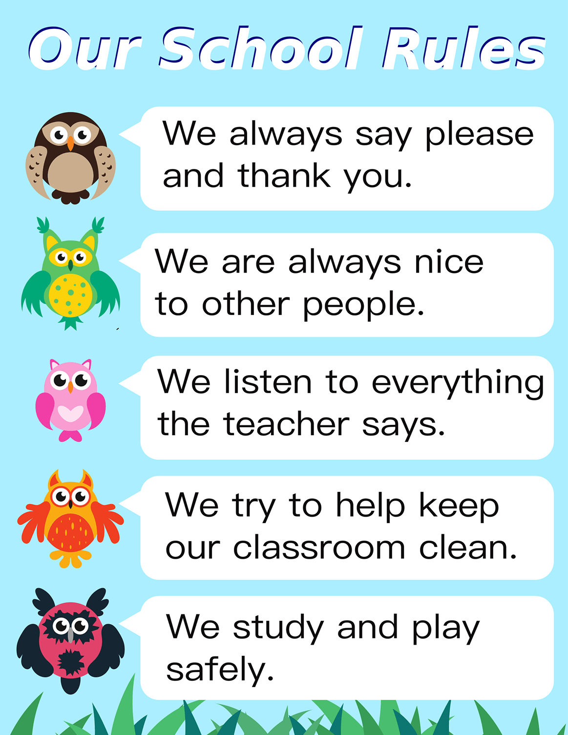 Sample Classroom Rules