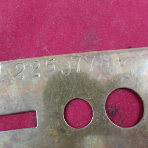 Vintage Military Brass Button Cleaning Guard Stick W.H.B (soldiers number)