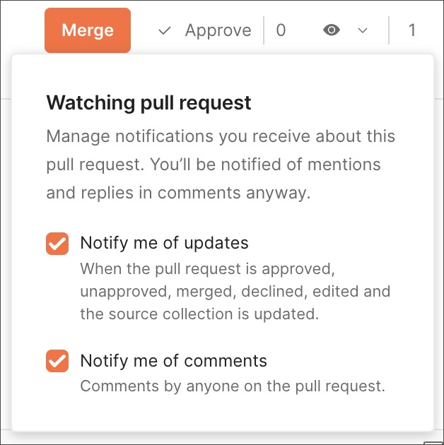 Conditions for watch notifications