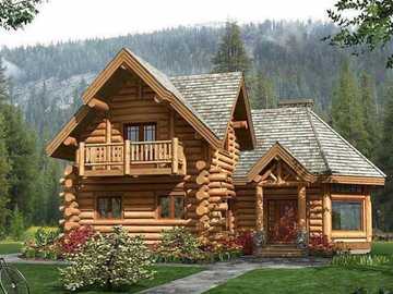 wooden house online puzzle