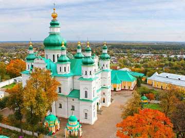 monastery in czernichów - ukraine jigsaw puzzle online