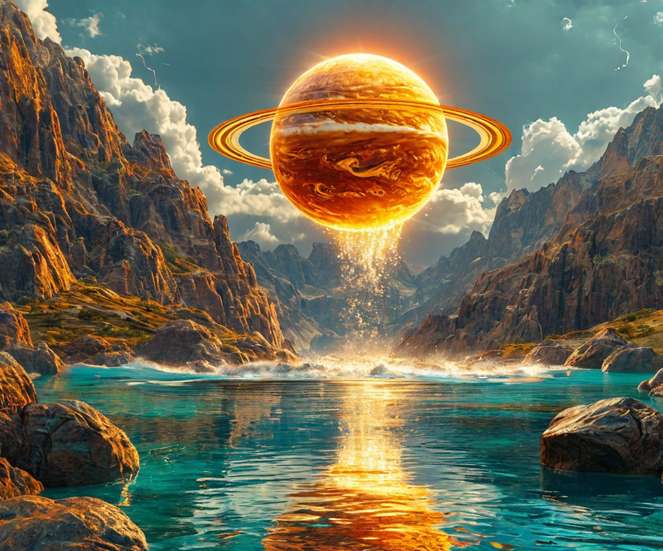 Fiery planet jigsaw puzzle online