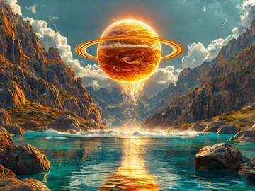 Fiery planet jigsaw puzzle online