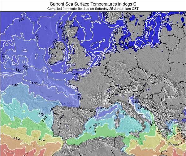 Belgium Sea Temperature