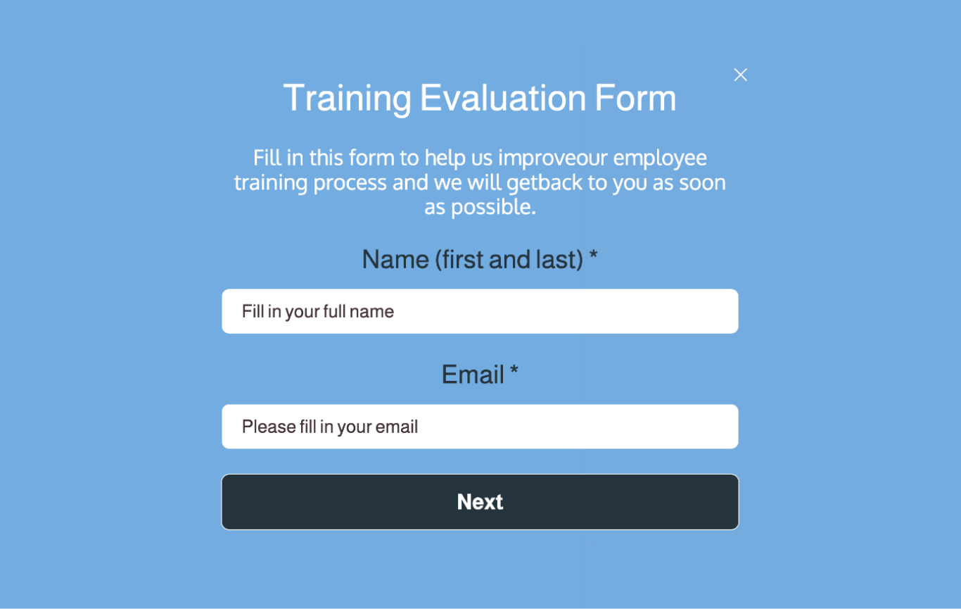 Employee Training Feedback Form Template