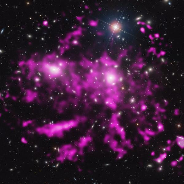 The cluster of galaxies Coma in its soup