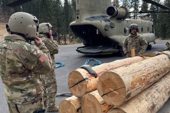 California Army Guard Delivers Supplies to Wilderness Site