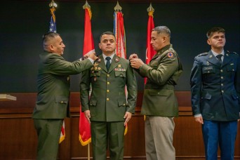 U.S. Army South Peruvian partner nation liaison officer promoted to colonel and bids farewell to the unit