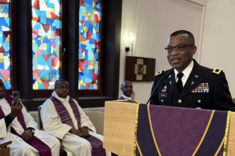 USAG Stuttgart Chaplain Makes History as DoD's First Black Priest Promoted to Colonel