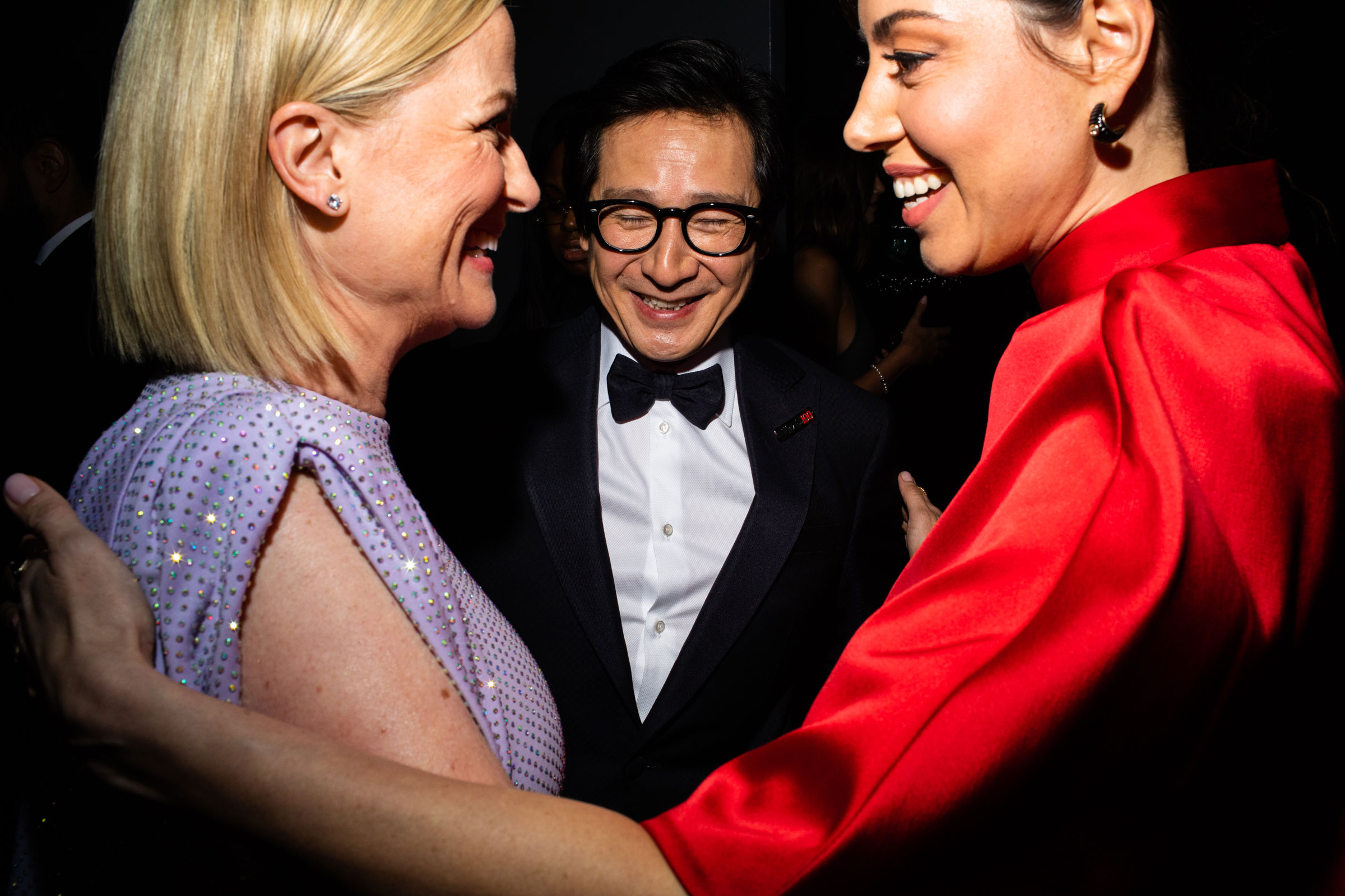 Amy Poehler, Ke Huy Quan, and Aubrey Plaza attend the TIME 100 Gala at Jazz at Lincoln Center in New York City, on April 26, 2023.